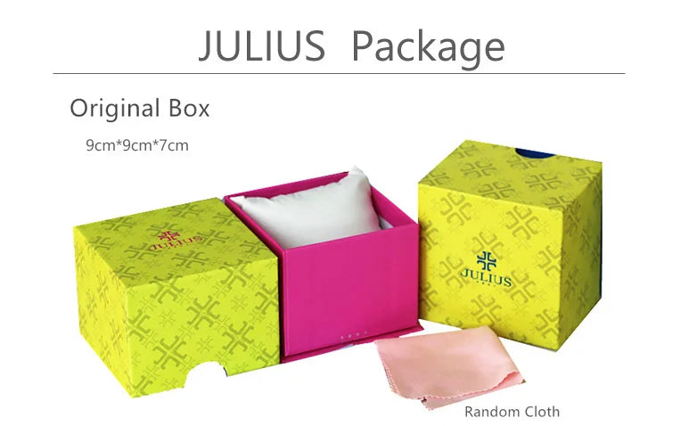 Top Women's Watch Japan Quartz Hours Fine Fashion Woman Clock Bracelet Stainless Steel Simple Birthday Girl's Gift Julius Box