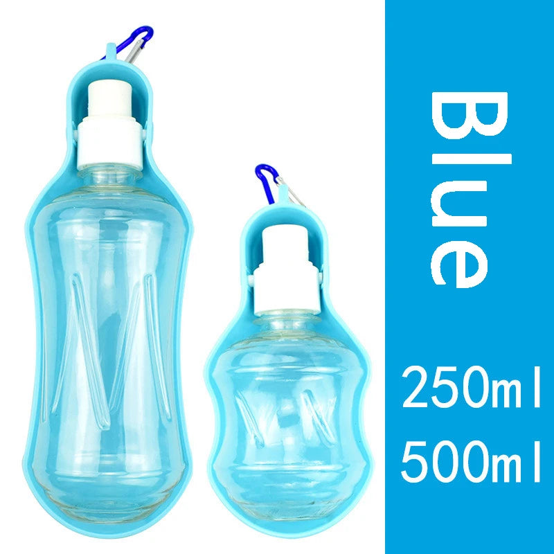 Water Bottle with Bowl for Pets, Outdoor Drinking Dispenser, Portable, Travel, Small and Medium Dogs, 250ml, 500ml