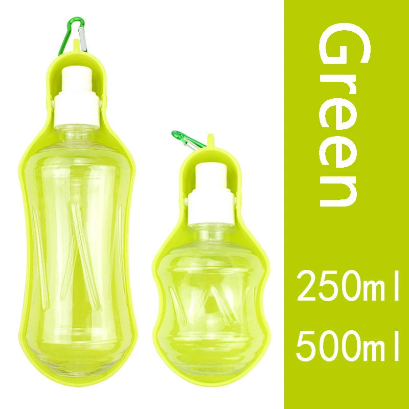 Water Bottle with Bowl for Pets, Outdoor Drinking Dispenser, Portable, Travel, Small and Medium Dogs, 250ml, 500ml