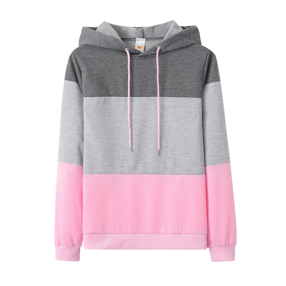 Fashion Trends Pop Style Top, Sexy Color Combination Cap Features Loose Long-sleeved Shirt