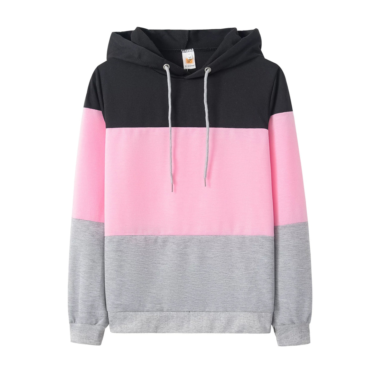 Fashion Trends Pop Style Top, Sexy Color Combination Cap Features Loose Long-sleeved Shirt
