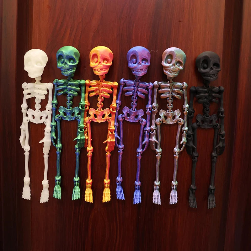 1Pc Magnetic Poseable Skull Creative Fridge Magnet Funny Halloween Easter Gift for Refrigerator Whiteboard Kitchen Quirky Decor