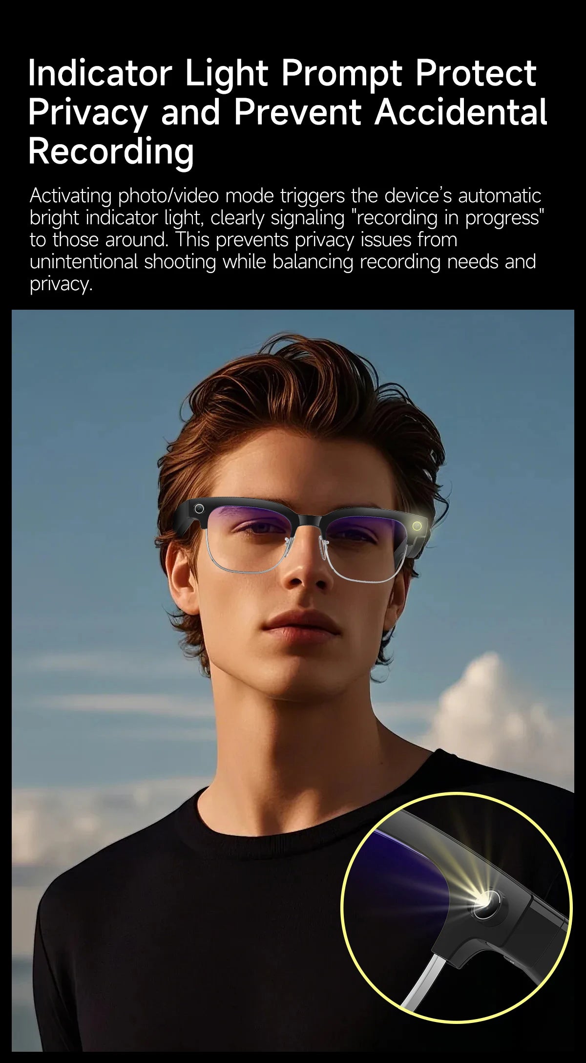 2026 Smart AI Glasses 4K HD 800W Camera 32GB Memory 140+ Translation ChatGPT Music Play Photos &Video Shoot Sunglasses Men Women