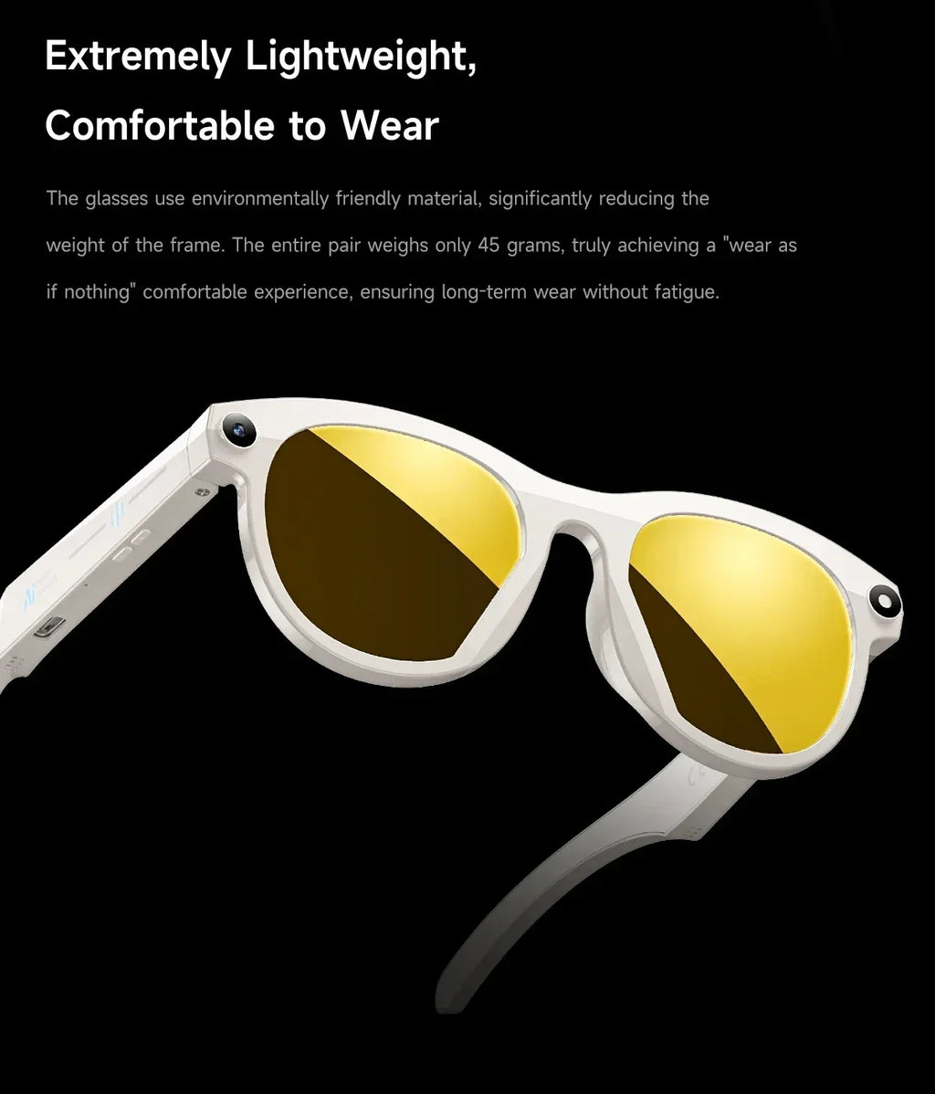 2026 New Smart Glasses  8MP Camera WiFi Bluetooth Touch Control IP65 Waterproof AI Translation Noise Cancelling AI Glasses Women