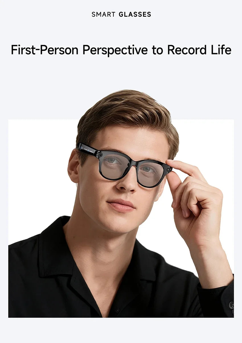 AI Smart Glasses 800W Shooting Camera HD Photo Video Voice Call Translation Waterproof Bluetooth AI Motorcycle Glasses