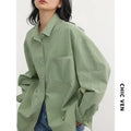 CHIC VEN Korean Women's Long-sleeved Shirt Loose Woman Tops Fashion Woman Blouse Office Lady Coat 2025 Spring Autumn Clothing