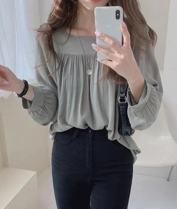 Simple White Shirts & Blouses For Women Crop Japanese Harajuku Fashion Woman Top Offer High Quality Clothing Trend 2025 Novelty