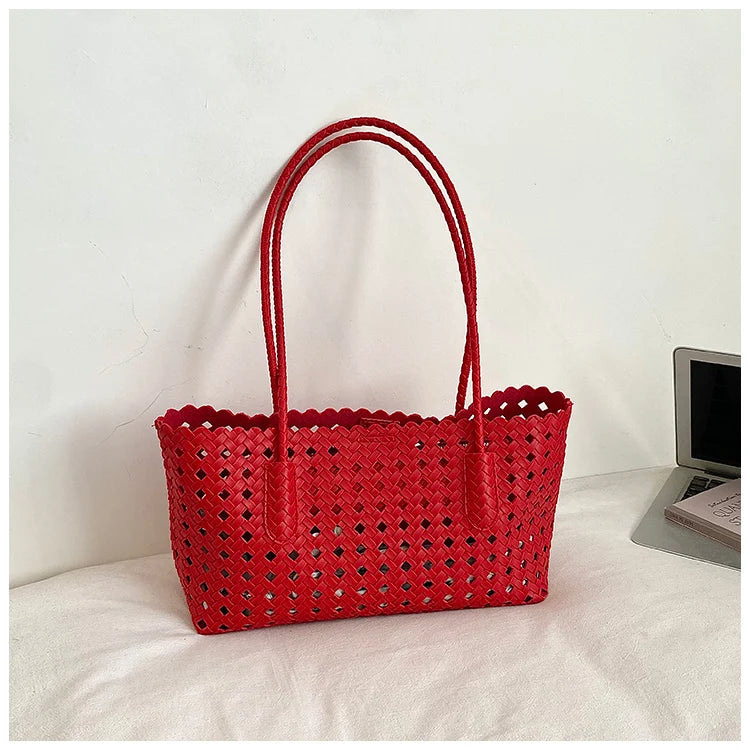 Fashion Woman Shoulder Bags for Women 2026 Brand Luxury Designer Bag Female Totes Purses Ladies Woven Shoulder Handbag Summer