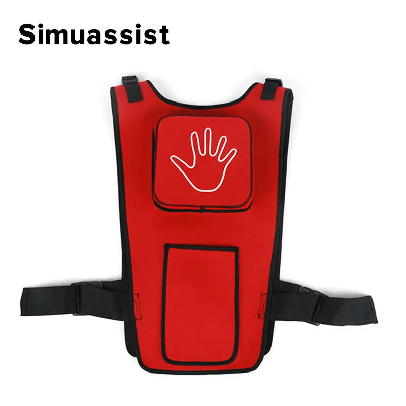 First Aid Training Heimlich Training Vest Choking Trainer with Tracheal Blockage Vest Wearable Adult Infarction Teaching Model