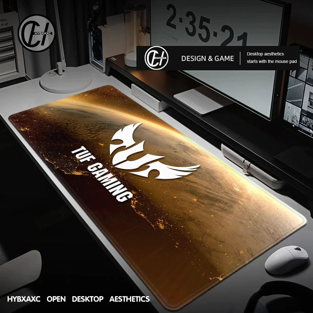 Desk Mat TUF Gaming Mouse Pad Large Deskmat Gamer Cabinet Deskpad Xxl Mousepad Speed Computer and Office Playmat Kawaii Mats Xl