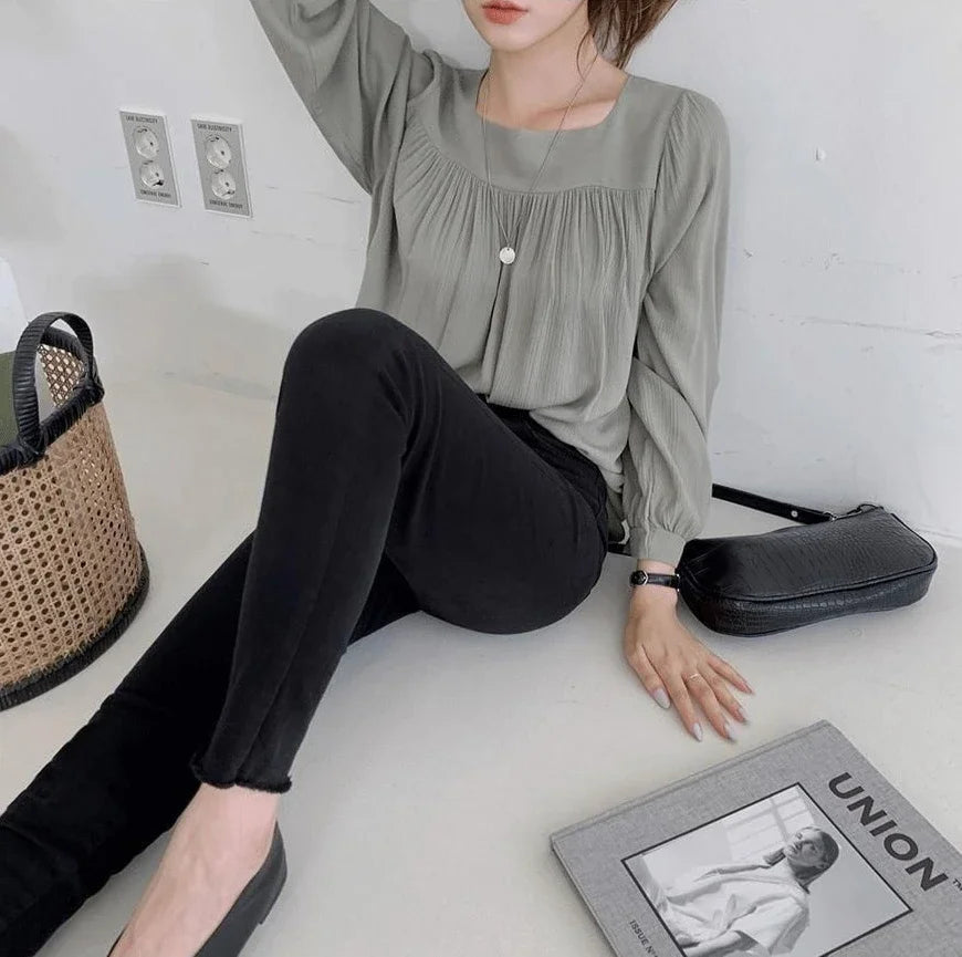 Simple White Shirts & Blouses For Women Crop Japanese Harajuku Fashion Woman Top Offer High Quality Clothing Trend 2025 Novelty