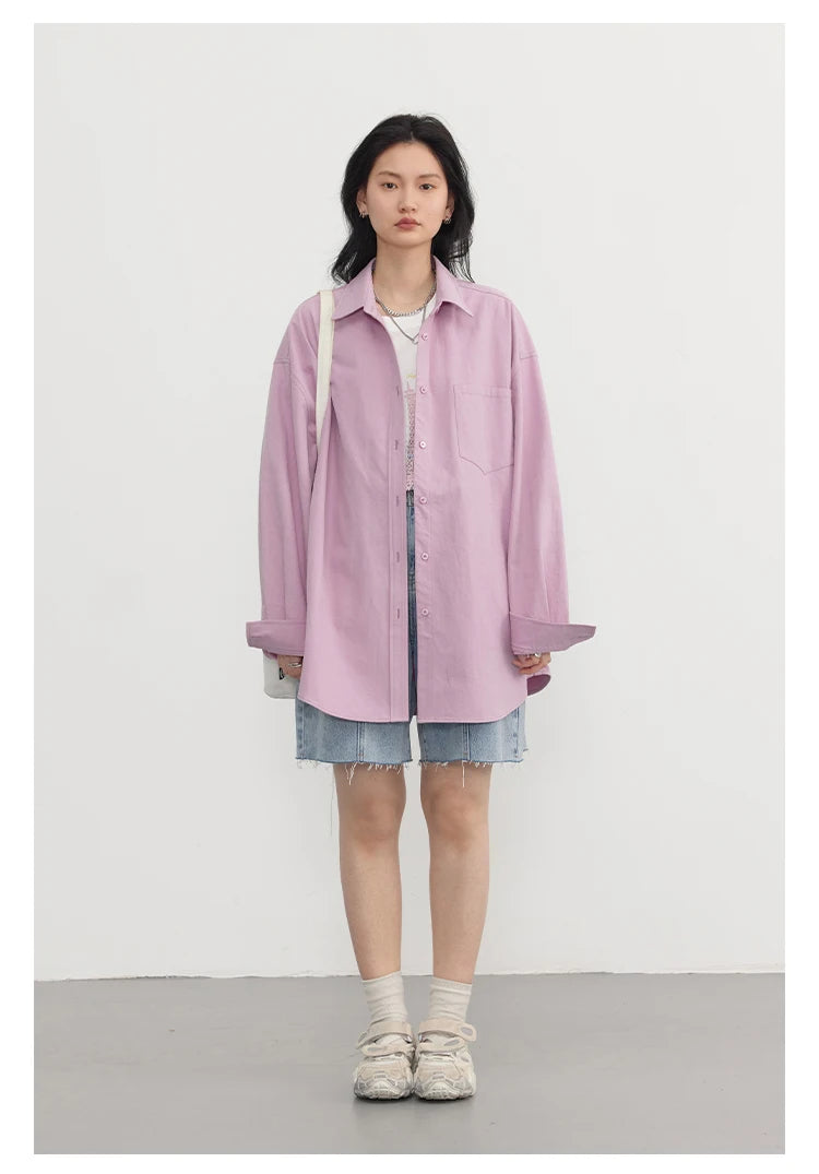 CHIC VEN Korean Women's Long-sleeved Shirt Loose Woman Tops Fashion Woman Blouse Office Lady Coat 2025 Spring Autumn Clothing