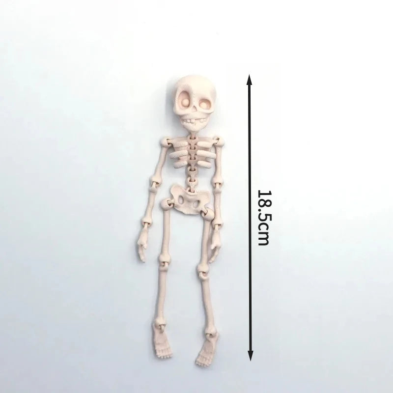 Halloween Fridge Magnets 3D Poseable Skeleton Magnet Movable Joints Refrigerator Decoration Creative DIY Ornament Halloween Gift
