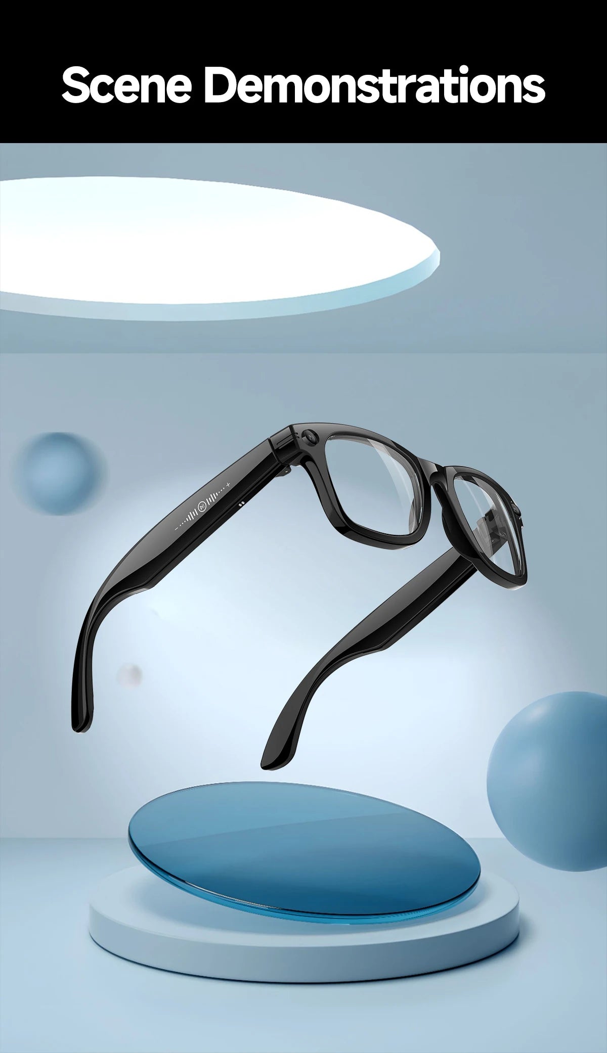 LIGE New AI Smart Glasses 1300W Pixel Camera 4K Video AI Translation Music Player BT Call Waterproof Color Change Sunglasses Men