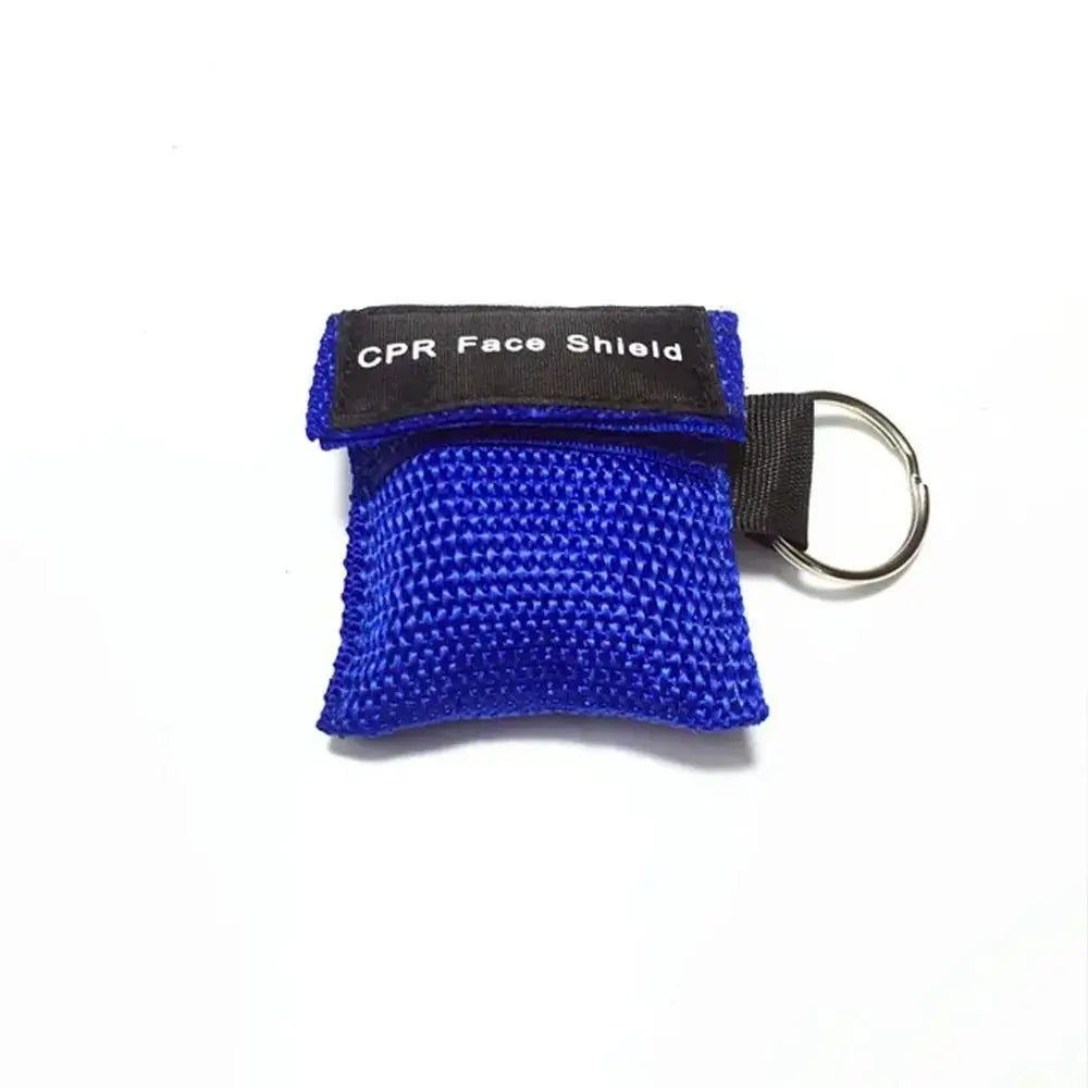 Disposable CPR Mask One-way Valve Professional Emergency Face Shield Mouth Breath Keychain Ring Resuscitator Mask Travel Pocket