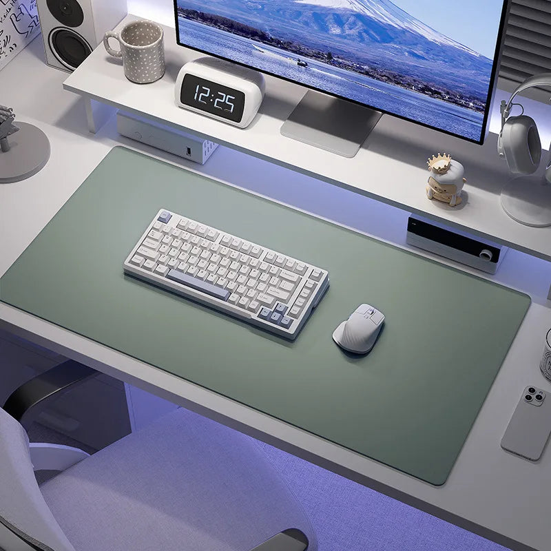 Leather Desk Mat Computer Mat for Desk Large Mouse Pad and Keyboard Mat Desk Protector for Office