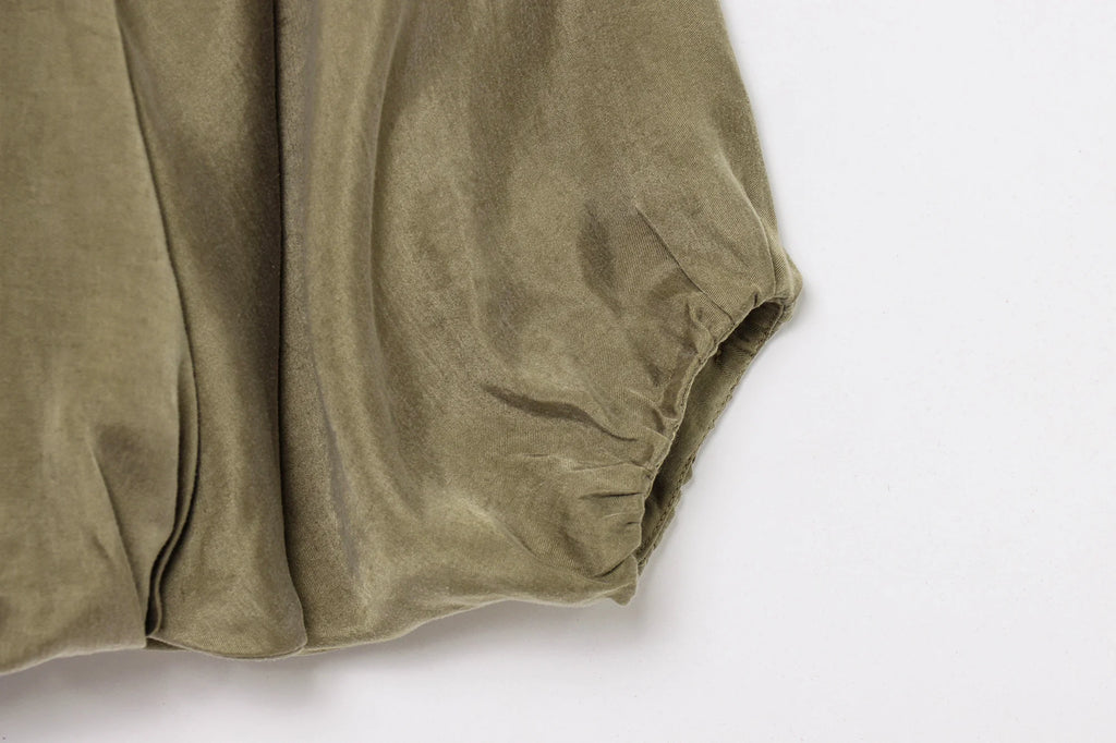 HH 2025 Fashion Woman Casual Zipper Design Solid Coat Spring Women Lapel Bat Sleeve Pleated Design Loose Jacket Top Mujer