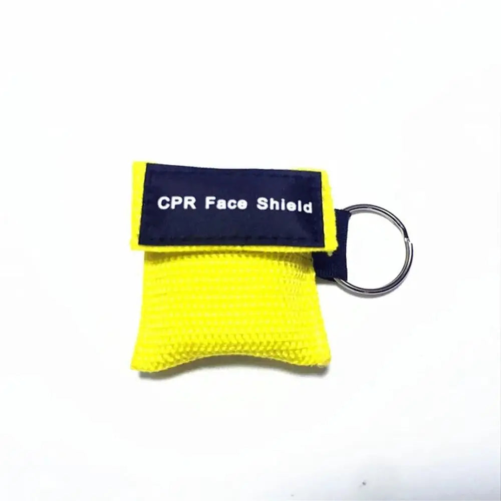 Disposable CPR Mask One-way Valve Professional Emergency Face Shield Mouth Breath Keychain Ring Resuscitator Mask Travel Pocket