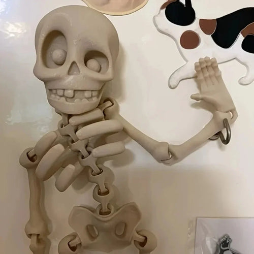 1Pc Magnetic Poseable Skull Fridge Magnet Funny Halloween Gift Easter Kitchen Dining Decor Home Accessory Quirky Decorations