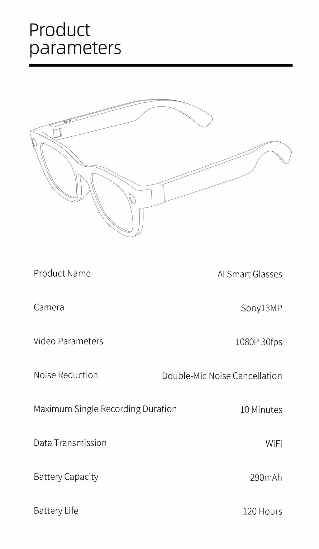 2026New AI Smart Glasses 1300W HD Camera Glasses Photo Recognition Video Record Translation Call Waterproof Sunglasses Men Women