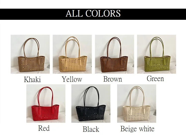 Fashion Woman Shoulder Bags for Women 2026 Brand Luxury Designer Bag Female Totes Purses Ladies Woven Shoulder Handbag Summer
