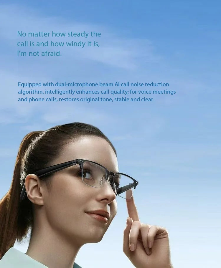 Original Xiaomi Mijia Smart Audio Glasses Open Ear Bluetooth Headphones Wireless Stereo Music & Hands-Free Calling Smart Glasses