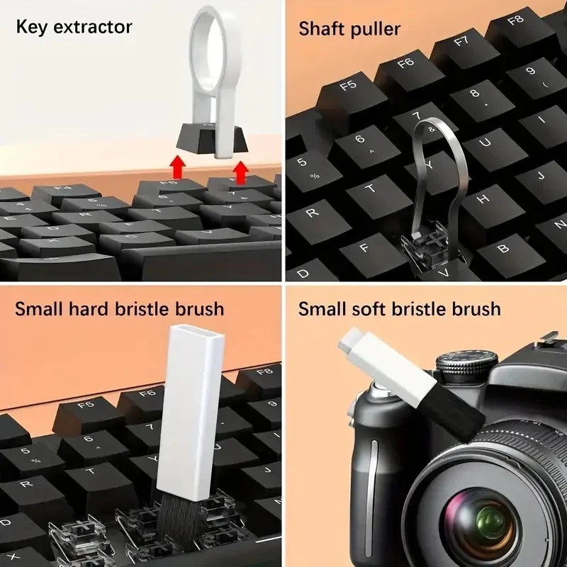 20-in-1 Cleaner Kit Computer Keyboard Brush Earphones Cleaning Pen Camera Cleaning Spray Bottle Cleaning Tools Keycap Puller Set