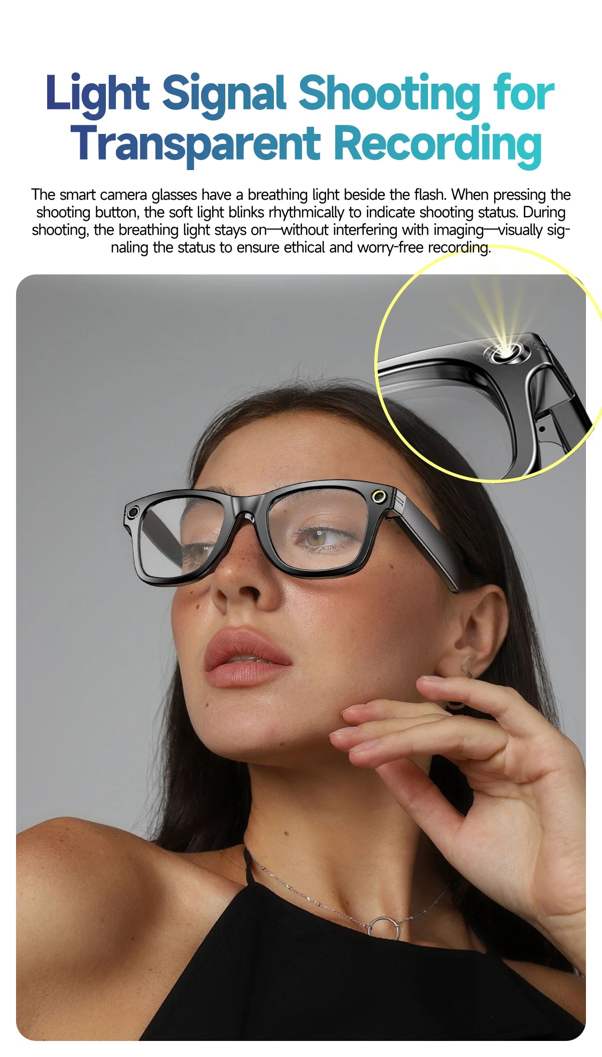 AI Smart Glasses with 8MP Camera Video Recording 100+ Languages Translation Sunglasses Bluetooth Call Music Play Men Women 2026