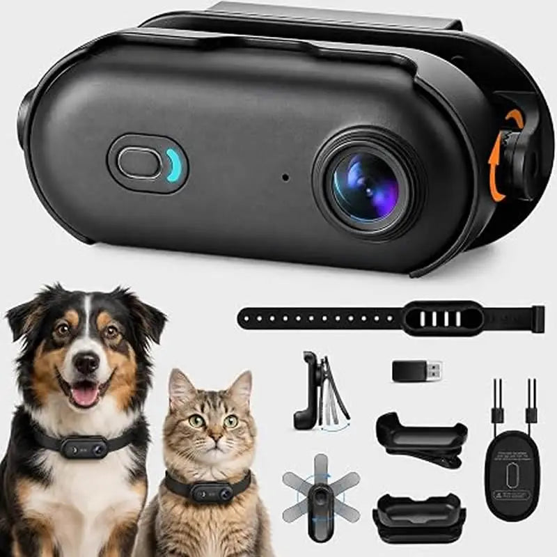 Pet Cameras 1080P HD Dog Cat Pet Camera Wireless Collar Camera With WiFi Needed Video Records for Cats Dogs Birthday Gift