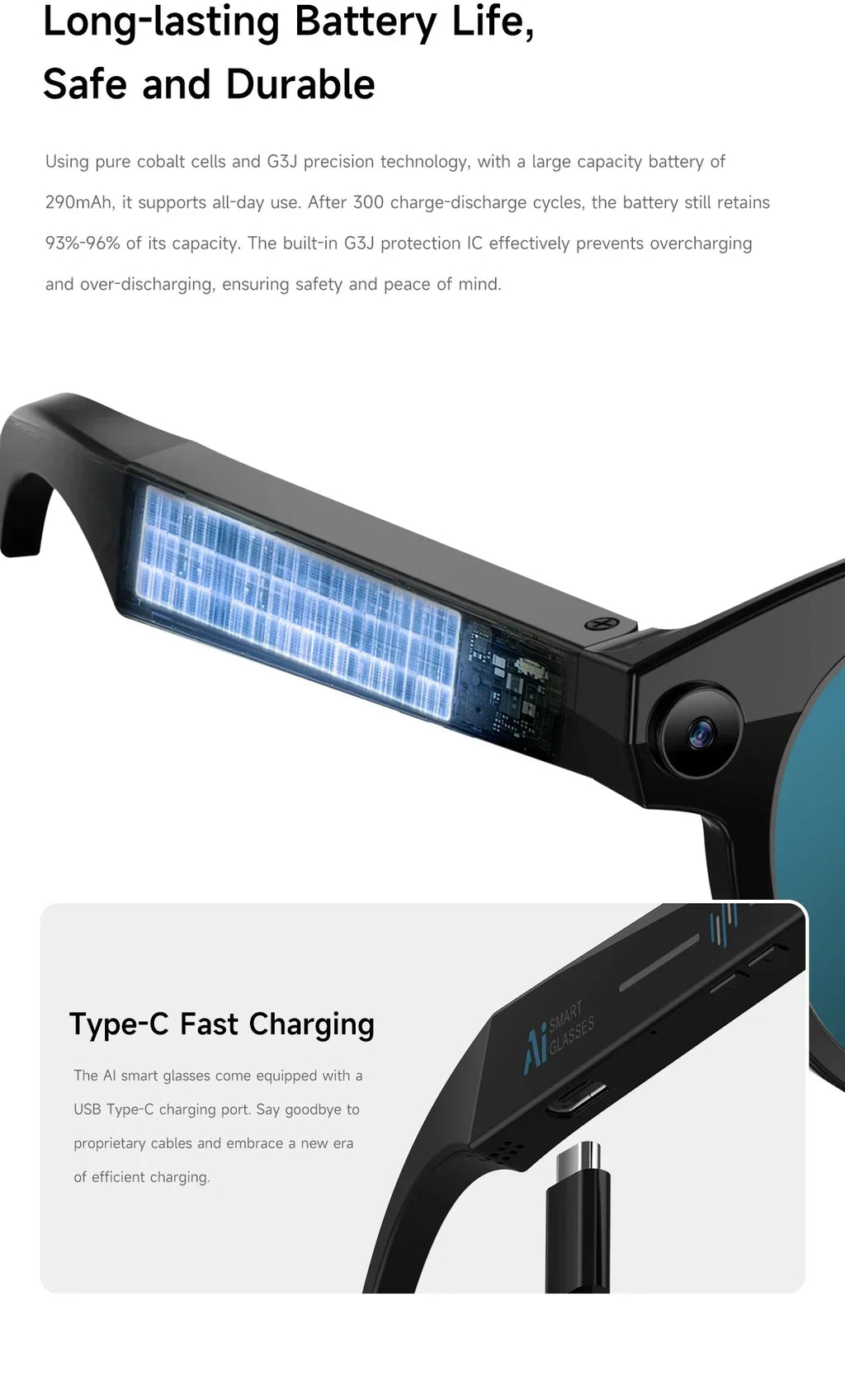 2026 New Smart Glasses  8MP Camera WiFi Bluetooth Touch Control IP65 Waterproof AI Translation Noise Cancelling AI Glasses Women