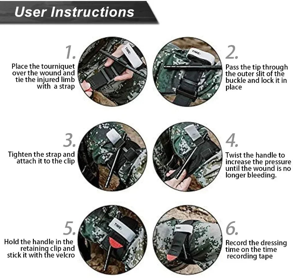 C AT Tourniquet Turnstile Rotating Tactical First Aid Kit for Outdoor Survival Combat Emergency Medical