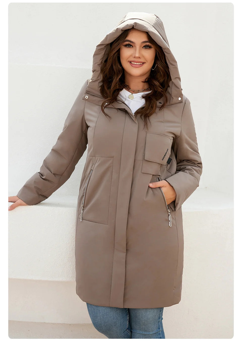 GASMAN women's jacket spring 2022 long Fashion Woman coat hooded waistline casual Outwear Brand High-Quality lady parkas 8293