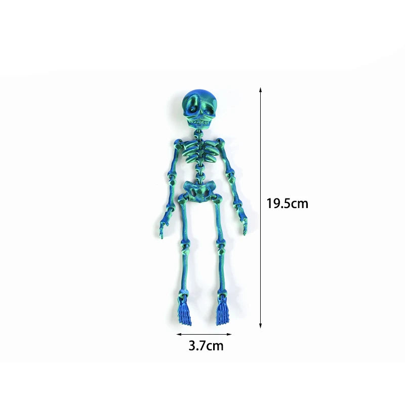 1Pc Magnetic Poseable Skull Creative Fridge Magnet Funny Halloween Easter Gift for Refrigerator Whiteboard Kitchen Quirky Decor