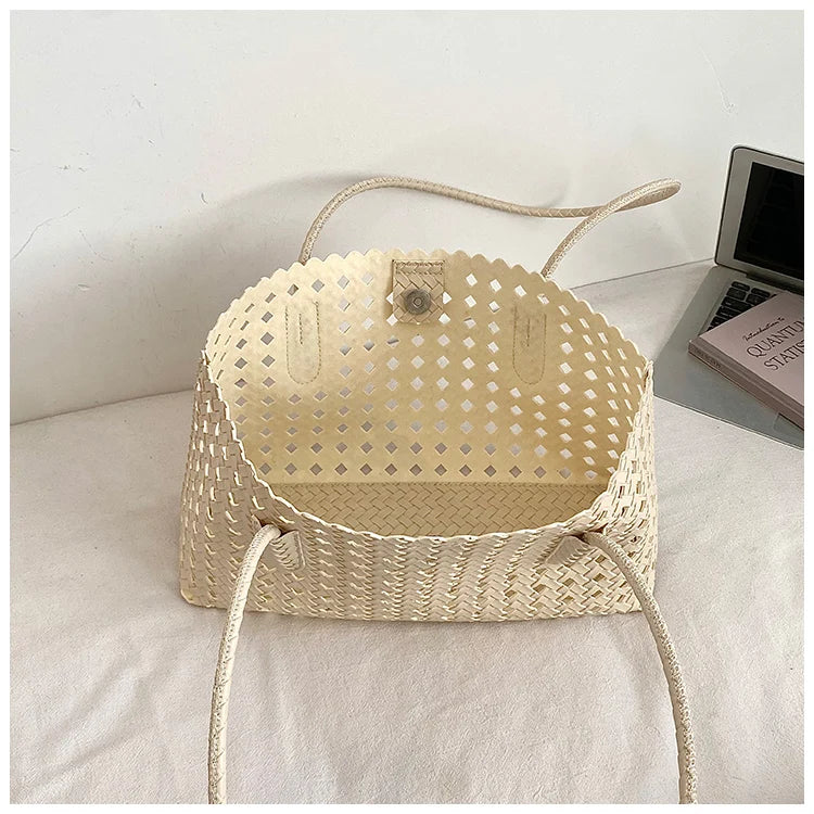 Fashion Woman Shoulder Bags for Women 2026 Brand Luxury Designer Bag Female Totes Purses Ladies Woven Shoulder Handbag Summer