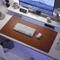 Leather Desk Mat Computer Mat for Desk Large Mouse Pad and Keyboard Mat Desk Protector for Office
