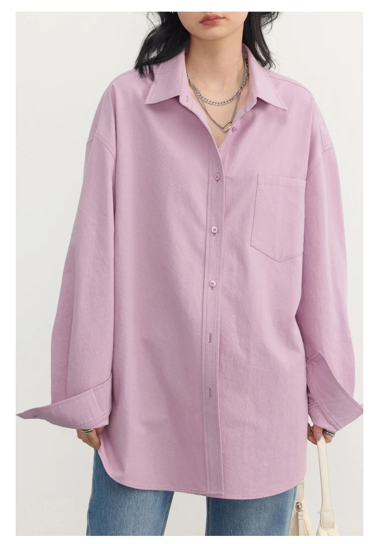 CHIC VEN Korean Women's Long-sleeved Shirt Loose Woman Tops Fashion Woman Blouse Office Lady Coat 2025 Spring Autumn Clothing