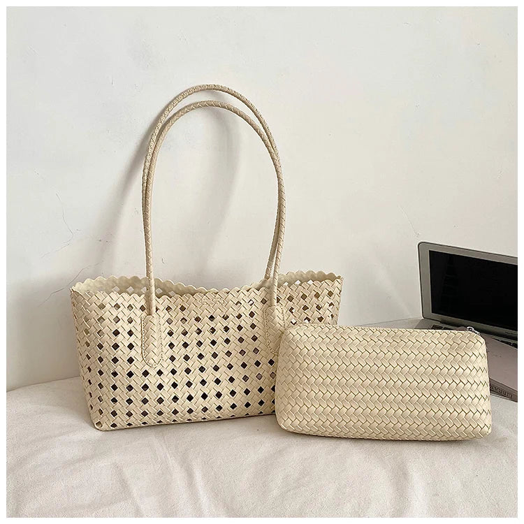 Fashion Woman Shoulder Bags for Women 2026 Brand Luxury Designer Bag Female Totes Purses Ladies Woven Shoulder Handbag Summer