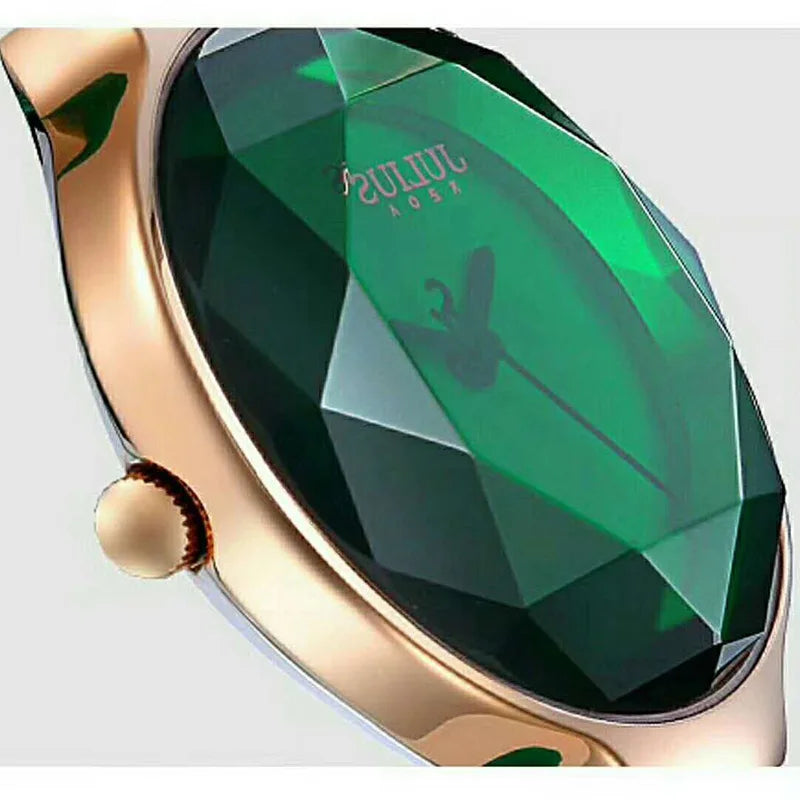 Top Women's Watch Japan Quartz Hours Fine Fashion Woman Clock Bracelet Stainless Steel Simple Birthday Girl's Gift Julius Box