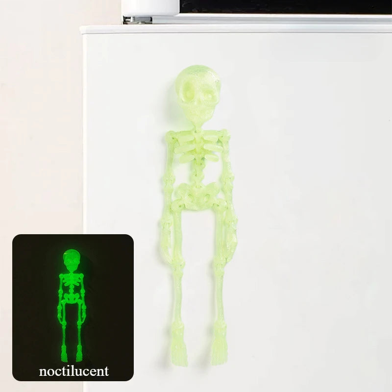 Magnetic Poseable Skull Fridge Magnet Funny Halloween Gift Kitchen Dining Decor Home Accessory Quirky Decor Spooky Novelty