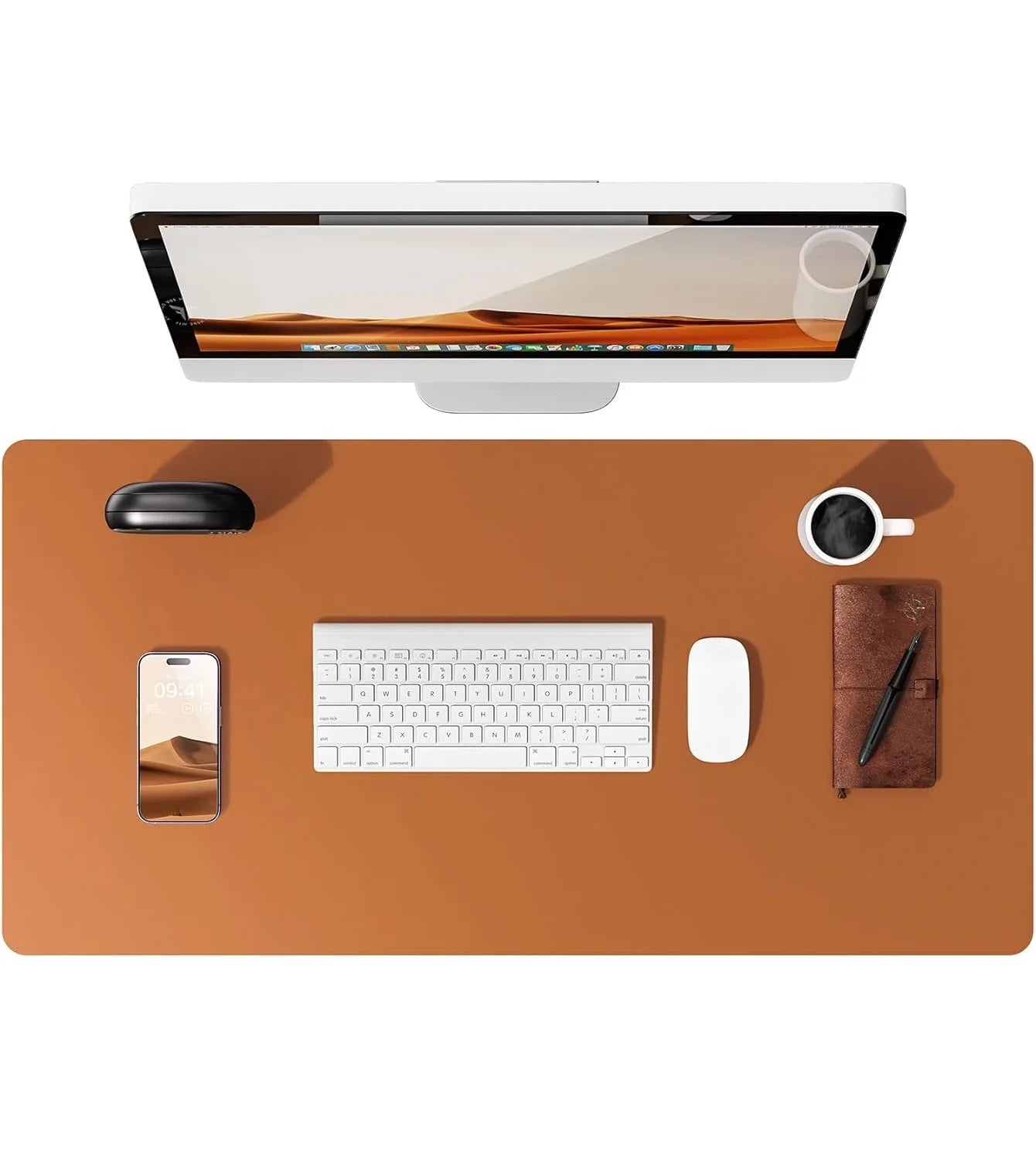 Leather Desk Mat | Computer Mat for Desk| Large Mouse Pad and Keyboard Mat | Desk Protector for Office