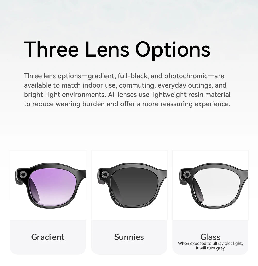 2026New AI Smart Glasses 3Lens 13MP Camera 4K Video Recording 100+ AI Languages Translation Sunglasses Bluetooth Call Music Play