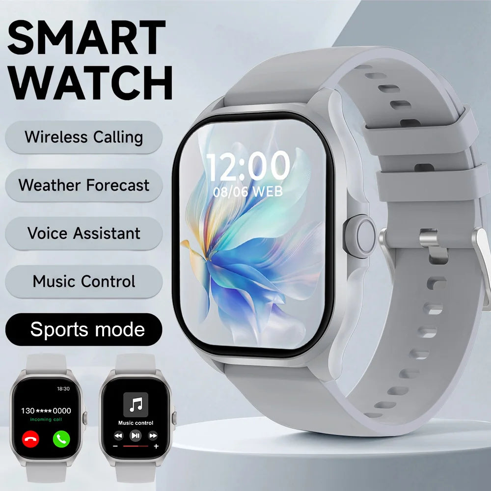 Smart Watch with Exercise Recording/Voice Assistant/Timer/ Stopwatch for Men/Women, 1.88-Inch Smartwatch with Wireless Call(Answ
