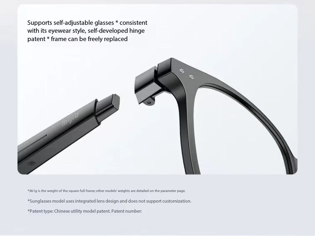 Original Xiaomi Mijia Smart Audio Glasses Open Ear Bluetooth Headphones Wireless Stereo Music & Hands-Free Calling Smart Glasses
