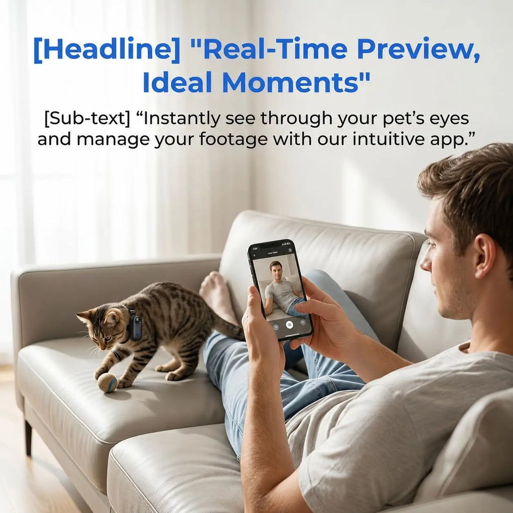 Pet Cameras 1080P HD Dog Cat Pet Camera Wireless Collar Camera With WiFi Needed Video Records for Cats Dogs Birthday Gift
