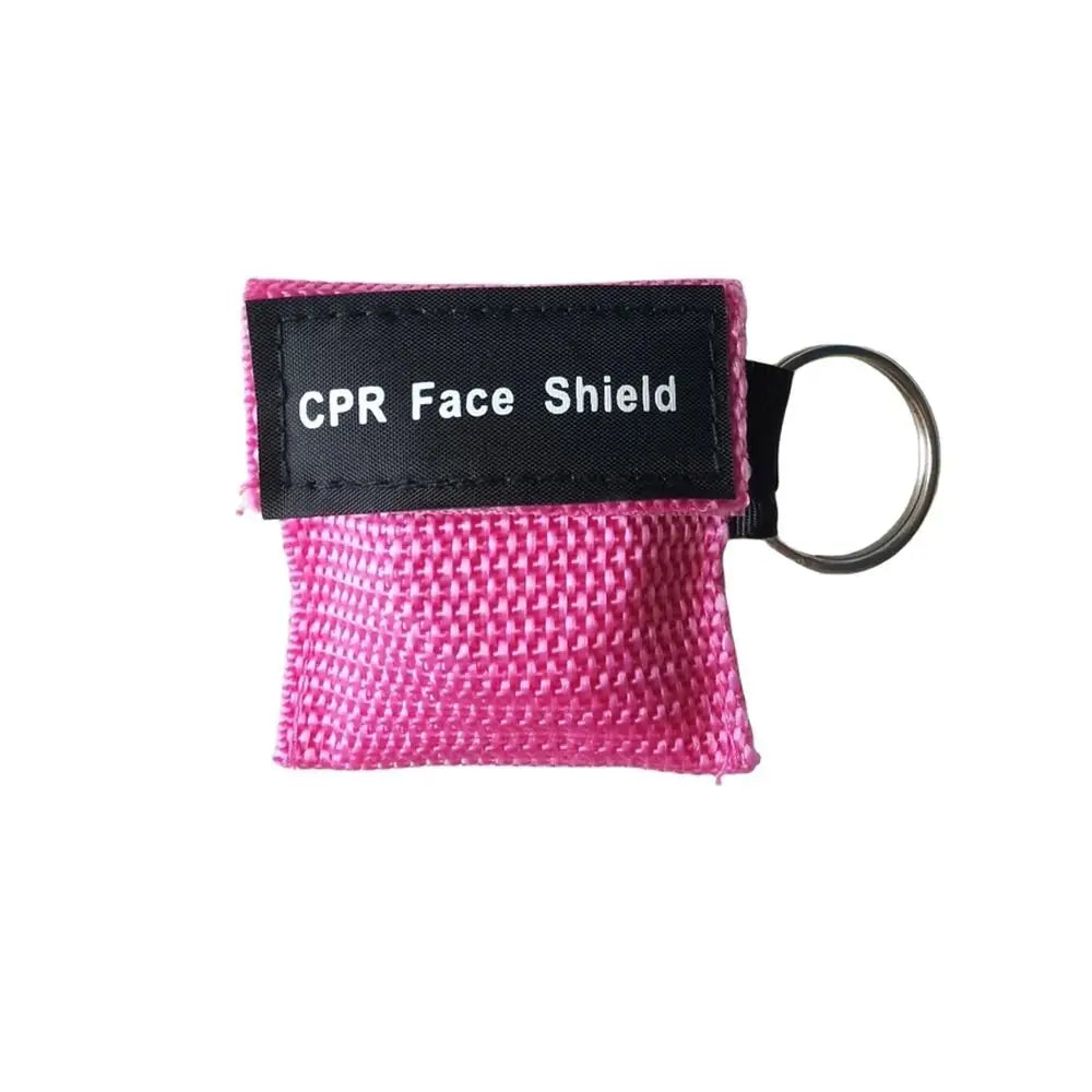 Disposable CPR Mask One-way Valve Professional Emergency Face Shield Mouth Breath Keychain Ring Resuscitator Mask Travel Pocket