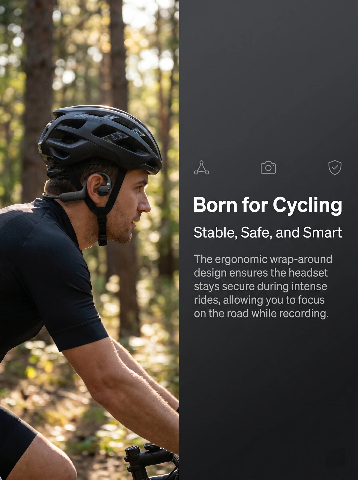 AI Camera Headphones 8MP HD Recording Smart AI Translation Ear Hanging Air Conduction Earphones Bluetooth Outdoor Cycling Record