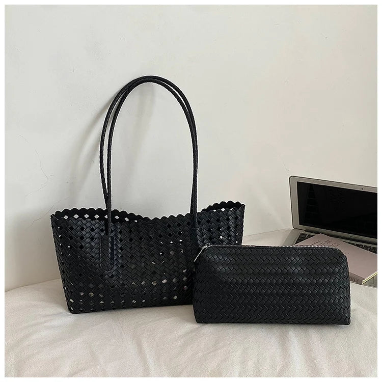 Fashion Woman Shoulder Bags for Women 2026 Brand Luxury Designer Bag Female Totes Purses Ladies Woven Shoulder Handbag Summer