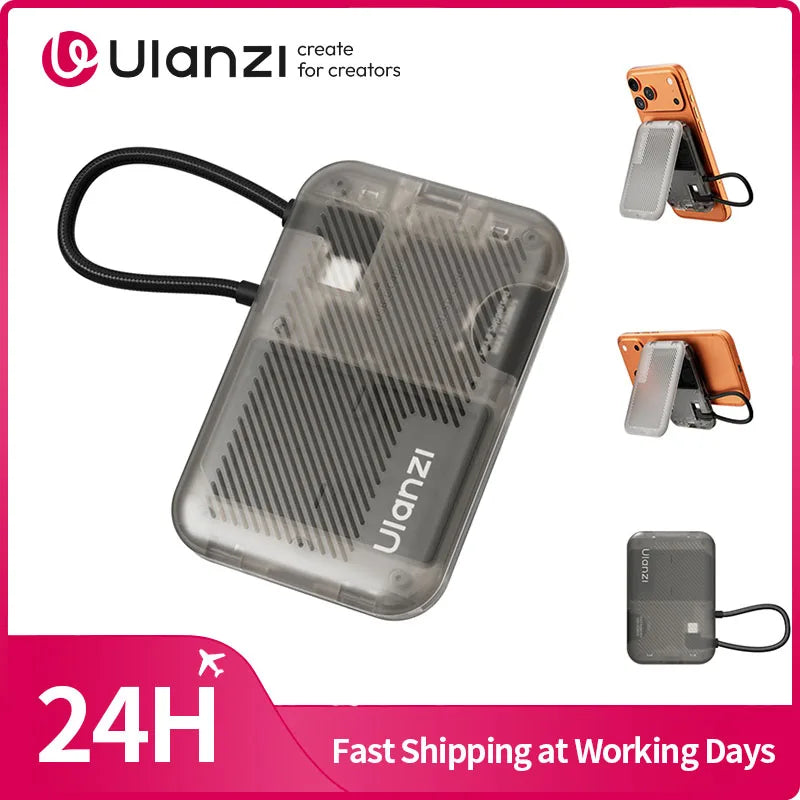 Ulanzi CC02 Portable SD Card Reader Portable Card Case Magnetic Phone Stand for iOS Android Windows MacOS Linux for Photography