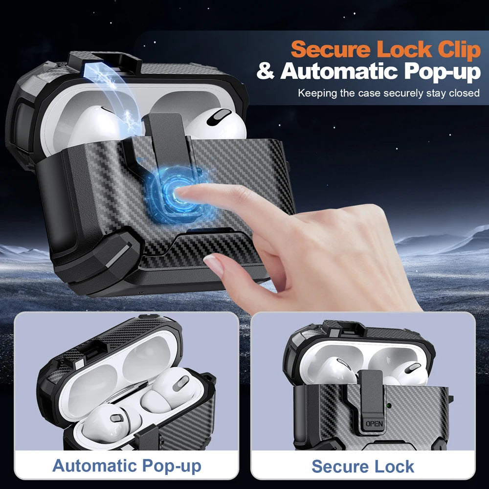 Funda protectora magnetica con soporte para AirPods
