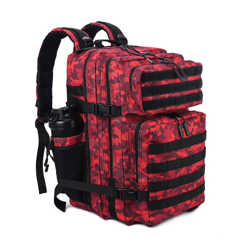 LHI 45L/35L/25L Tactical Backpack for Men and Women Waterproof Athlete Gym Outdoor Bag Travel Hiking Rucksack with Bottle Holder